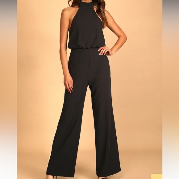 Lulus Royal Blue Halter Jumpsuit - Picture 5 of 6